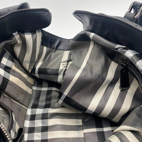 Burberry Black Leather Large Bag/Tote - Picture 5 of 10